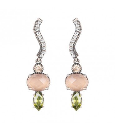 Pendientes Milos Cuarzo Rosa | SUNFIELD | PE064371