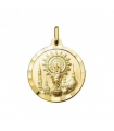 Medalla de la Virgen del Pilar Plata Dorada 20mm | Medallas Religiosas