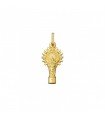 Colgante de la Virgen del Pilar en Oro 16mm | Medallas Religiosas