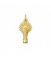 Colgante de la Virgen del Pilar en Plata Dorada 18mm | Medallas Religiosas