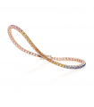 Pulsera Tennis Oro Rosa con Zafiros Rainbow | CRIERI