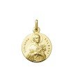 Medalla de Santa Gema de Galgani Plata Dorada de 20mm | Medallas Religiosas