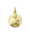 Medalla de Santa Gema de Galgani Plata Dorada de 23mm | Medallas Religiosas