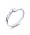 Anillo Solitario de Compromiso con Diamante 0,11 Ct GVS1 | Santa Gemma