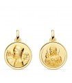 Escapulario de la Virgen de Montserrat y Corazón de Jesús 20mm | Medallas Religiosas