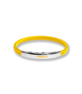 Pulsera BORSARI Regata | Placa en Acero y Oro Rosa 18k