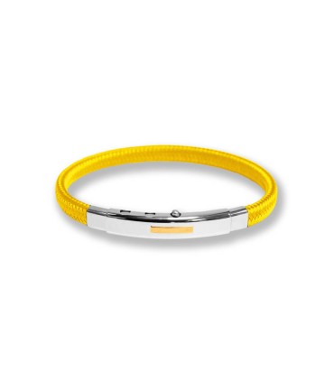 Pulsera BORSARI Regata | Placa en Acero y Oro Rosa 18k
