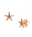 Pendientes Estrella de Mar en Oro Rosa