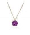 Collar Rainbow de Oro Rosa con Amatista