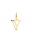 Colgante Letra "V" | Colgante de Oro 18k