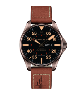 HAMILTON Khaki Aviation Pilot Day Date Auto 46mm | H64705531
